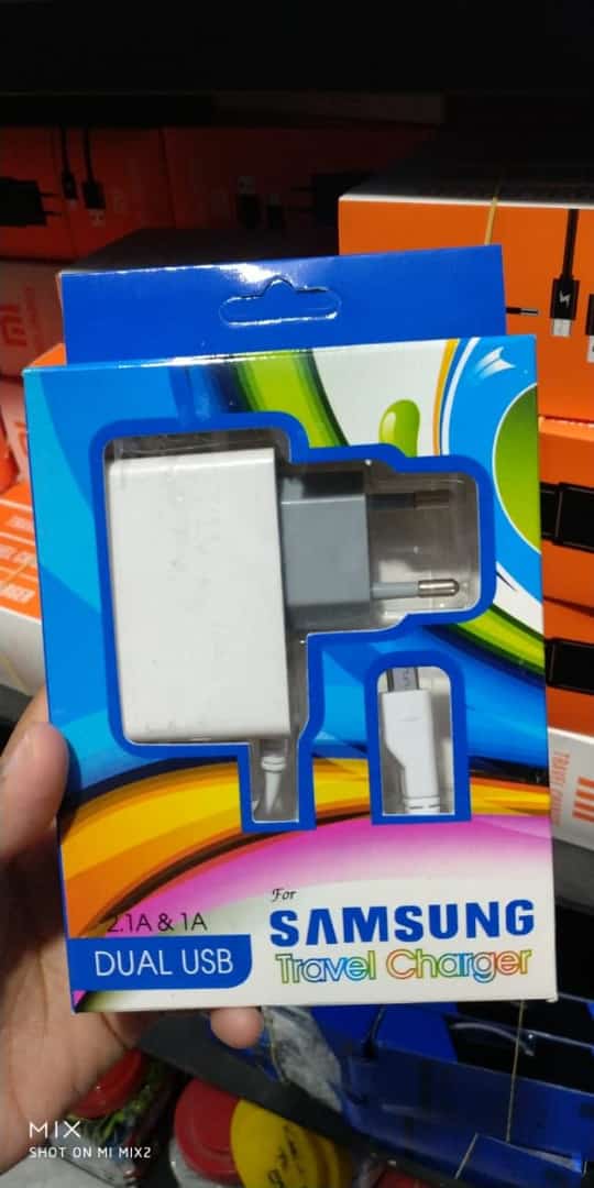 TRAVEL CHARGER SAMSUNG  1 KABEL + 2 USB, REALL 2A 